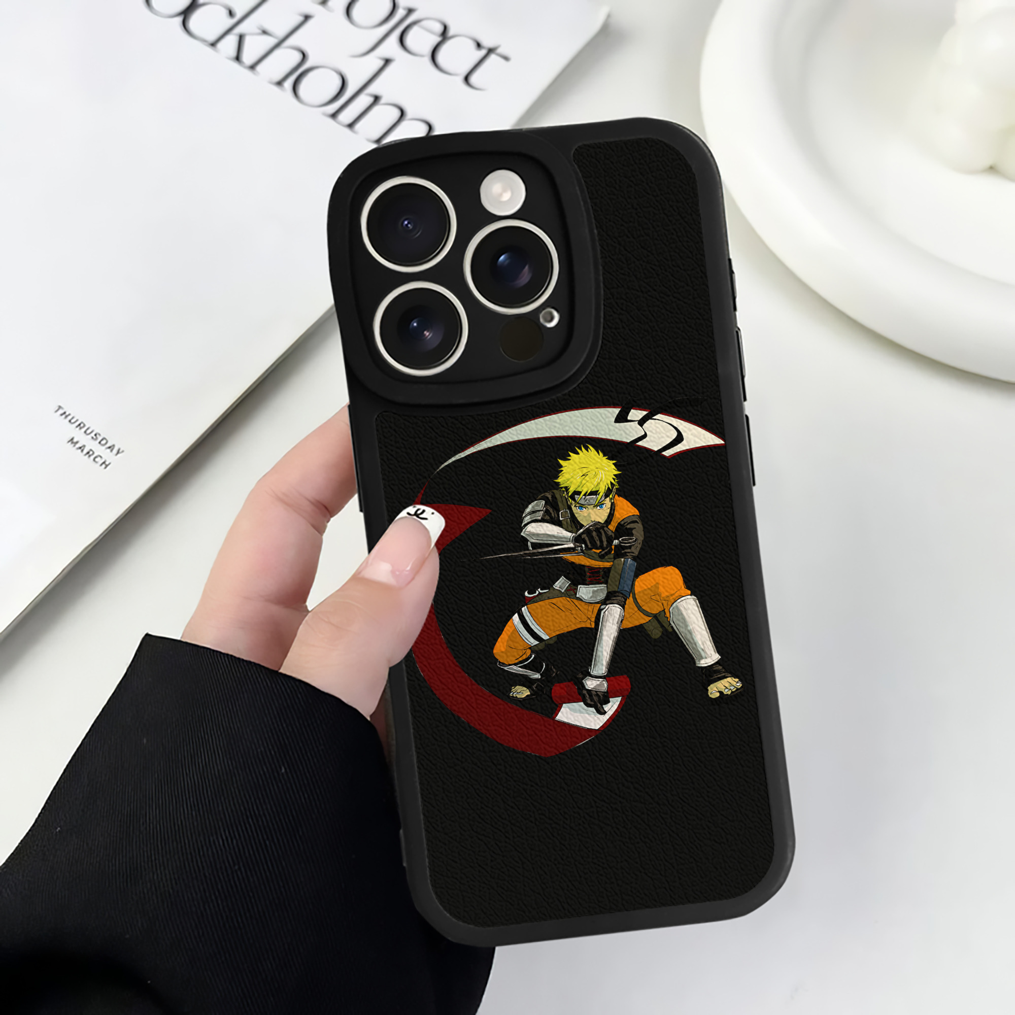 （画像用） NARUTO -ナルト- うずまき ナルト Uzumaki Naruto 【iPhone 16シリーズ対応】シリコンスマホケース（レザー調） 材質：シリコン